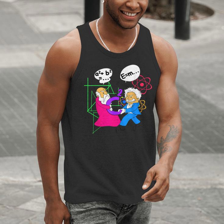 Nerdy Pythagoras Fighting Over C Squared Math Teacher Men Tank Top, funny gift Nerdy Pythagoras Fighting Over C Squared Math Teacher Men Tank Top, funny gift