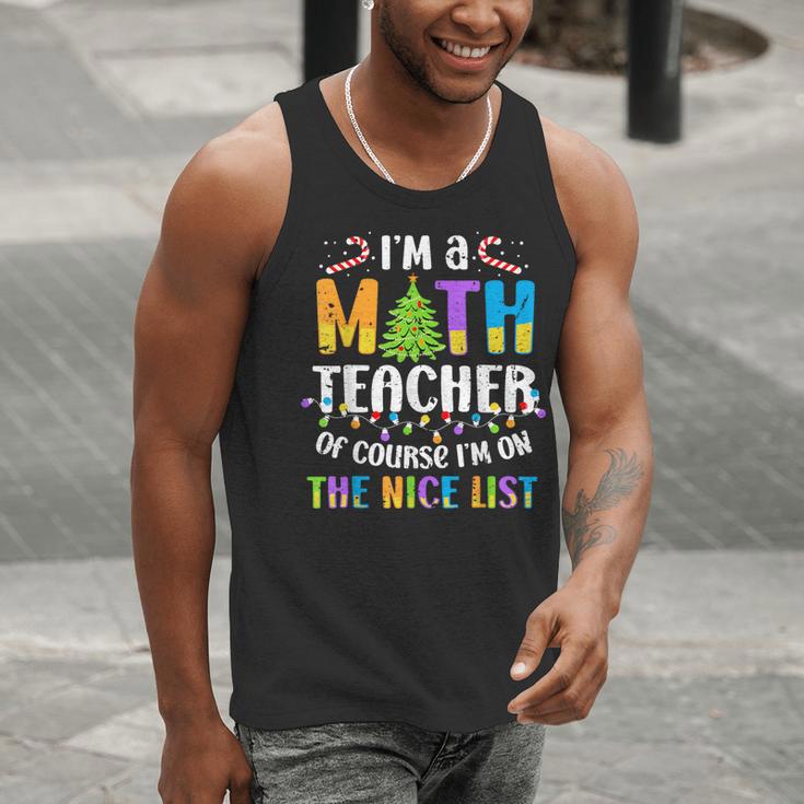 On The Nice List Christmas Math Teacher Women Men Men Tank Top, funny gift On The Nice List Christmas Math Teacher Women Men Men Tank Top, funny gift