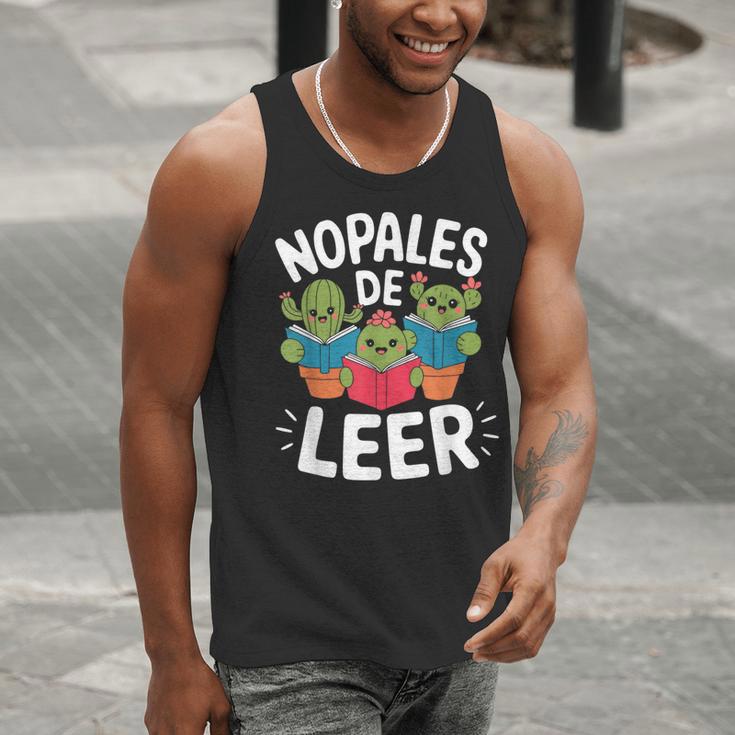 Nopales De Leer Bilingual Teacher Maestra Spanish Teacher Men Tank Top, funny gift