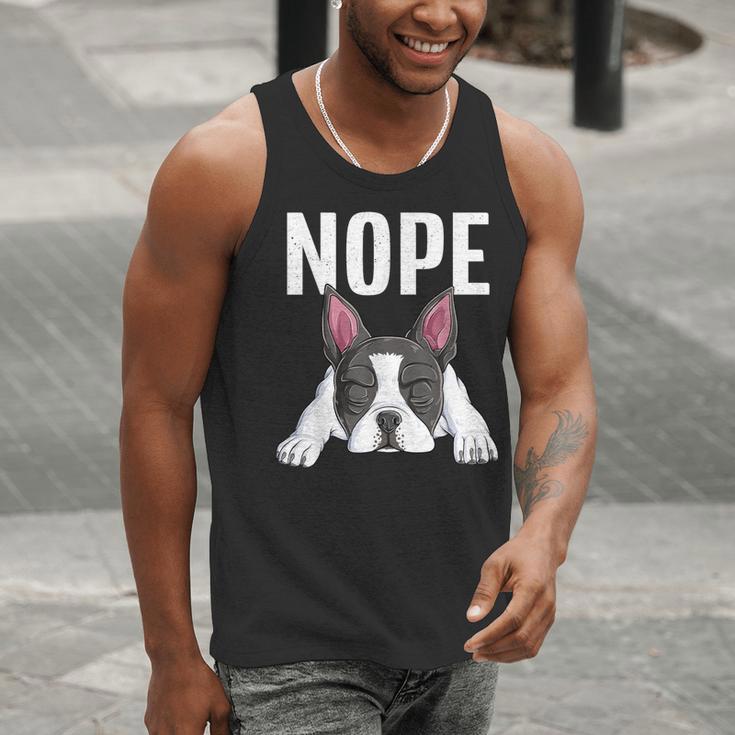 Nope Boston Terrier Puppy Dog Bostie Lover Men Women Girls Kids Men Tank Top, funny gift