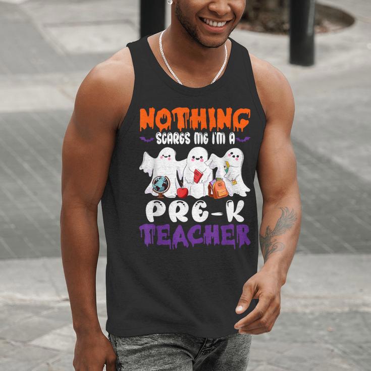Nothing Scares Me I'm A Pre-K Teacher Halloween Ghosts Men Tank Top, funny gift
