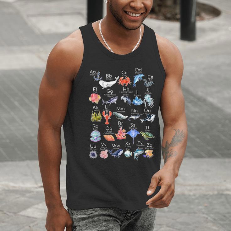 Ocean Animals Alphabet Cute Sea Life ABC Marine Kids Teacher Men Tank Top, funny gift Ocean Animals Alphabet Cute Sea Life ABC Marine Kids Teacher Men Tank Top, funny gift