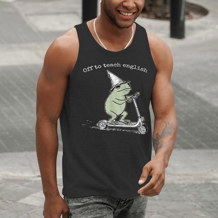 Off To Teach English Scooter Frog ESL Teacher Literature Men Tank Top, Esl Teacher Tank Tops, English Teacher Tank Tops, funny gift Off To Teach English Scooter Frog ESL Teacher Literature Men Tank Top, Esl Teacher Tank Tops, English Teacher Tank Tops, funny gift