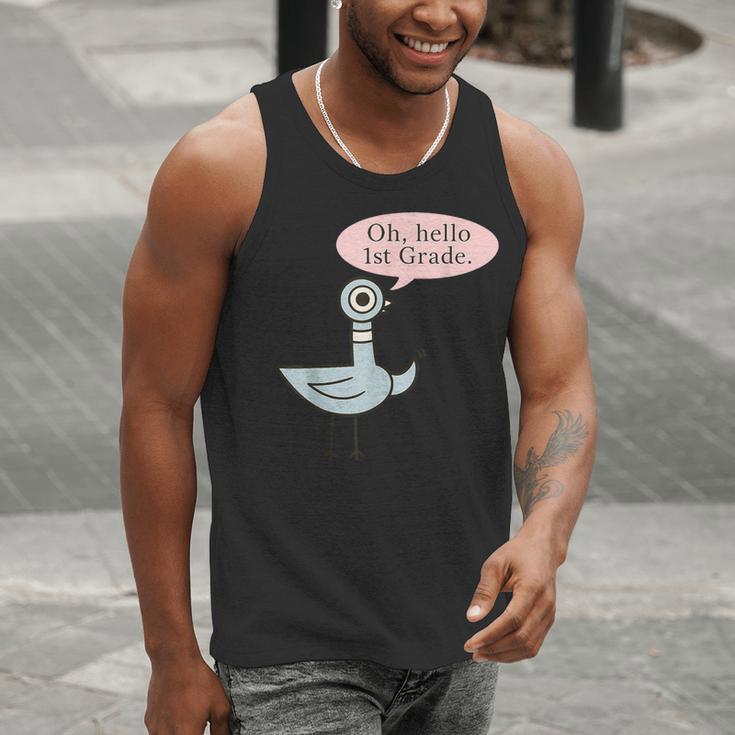 Oh Hello First Graders Cute Pigeon 1st Grade Teacher Men Tank Top, First Grade Teacher Tank Tops, funny gift Oh Hello First Graders Cute Pigeon 1st Grade Teacher Men Tank Top, First Grade Teacher Tank Tops, funny gift