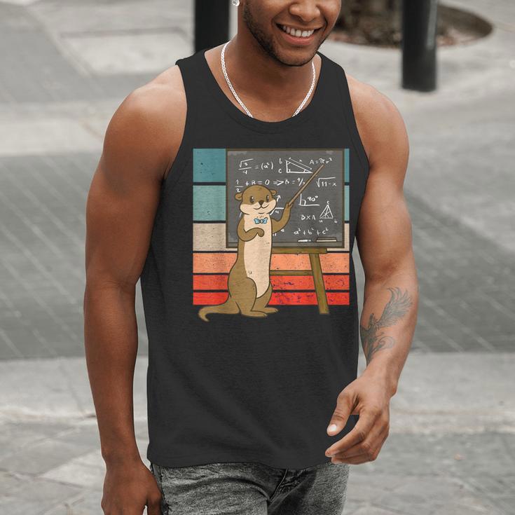 Otter Professor Teacher Teaching Maths Mathematics Men Tank Top, funny gift Otter Professor Teacher Teaching Maths Mathematics Men Tank Top, funny gift