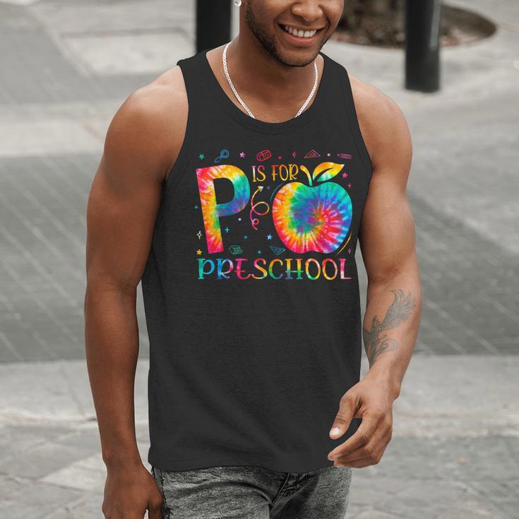 P Is For Preschool Tie Dye Back To School Teacher Men Women Girls Kids Men Tank Top, funny gift