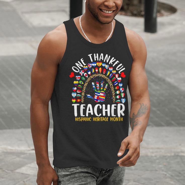 Hispanic Heritage Month One Thankful Teacher Rainbow Men Tank Top, funny gift Hispanic Heritage Month One Thankful Teacher Rainbow Men Tank Top, funny gift