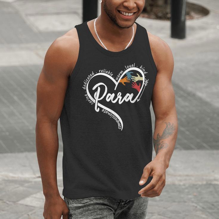 Para Heart Paraprofessional Teacher Paraeducator Men Tank Top, funny gift