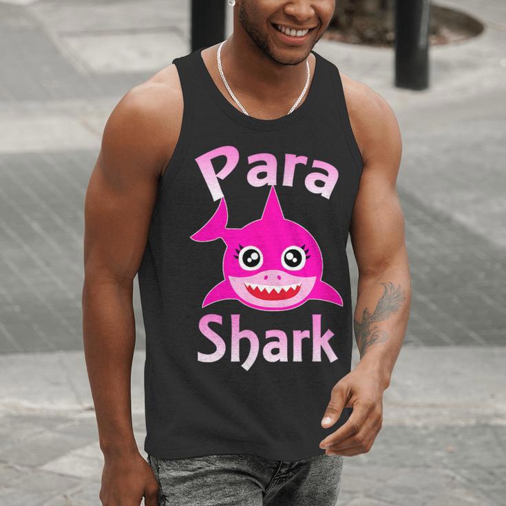 Para Shark Paraprofessional Female Teacher Men Tank Top, funny gift