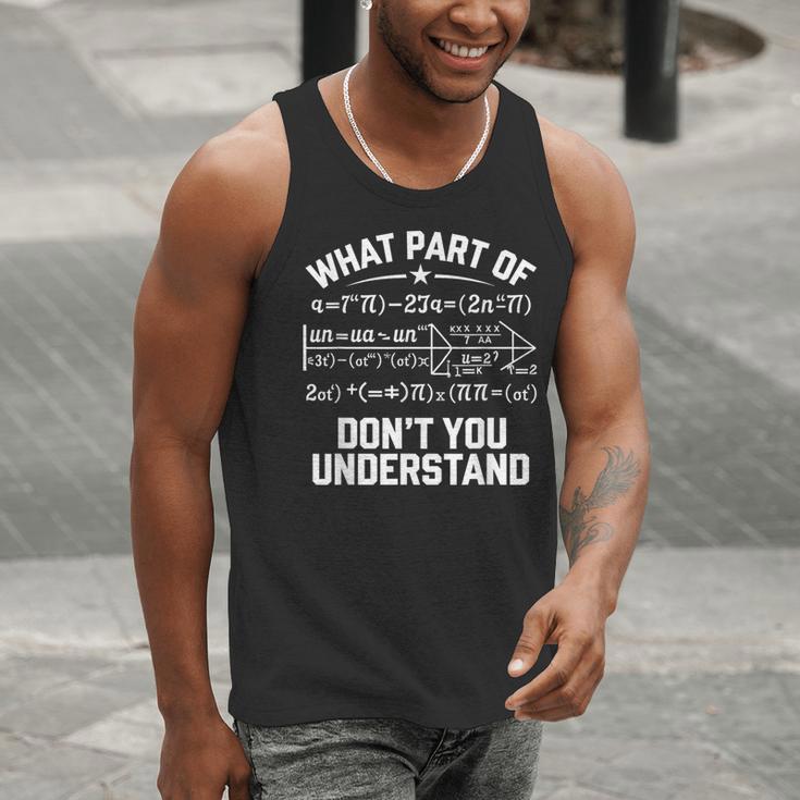 What Part Of Don't You Understand Math Teacher Men Tank Top, funny gift