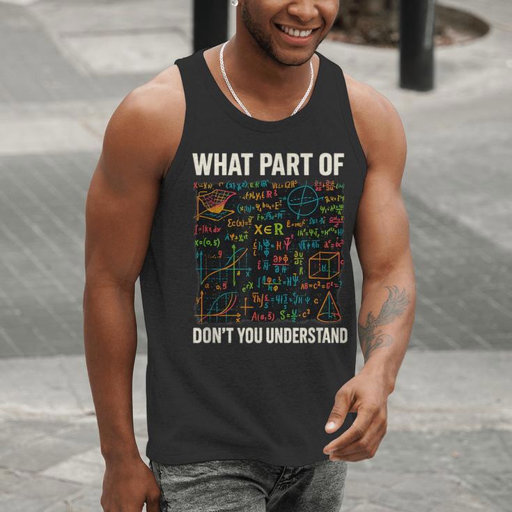 What Part Of Don't You Understand Math Teacher Men Tank Top, funny gift