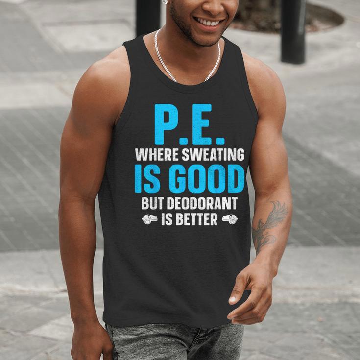 PE Teacher Art For Men Women Gym Teacher Appreciation Men Tank Top, Pe Teacher Tank Tops, funny gift