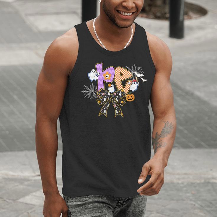 PE Teacher Coach Coquette Ghost Halloween Physical Education Men Tank Top, Pe Teacher Tank Tops, funny gift PE Teacher Coach Coquette Ghost Halloween Physical Education Men Tank Top, Pe Teacher Tank Tops, funny gift