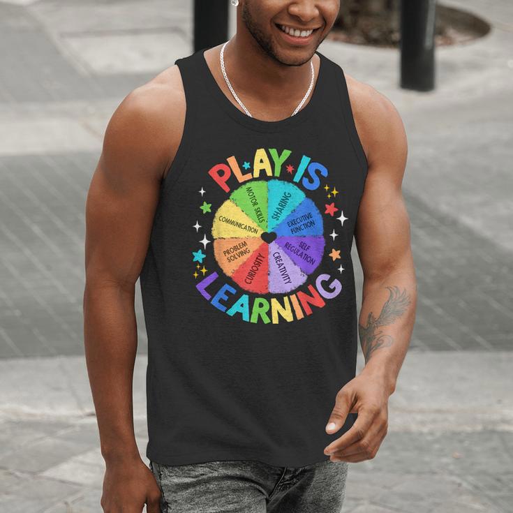 Play Is Learning Teacher Kindergarten For Men Women Kids Men Tank Top, funny gift