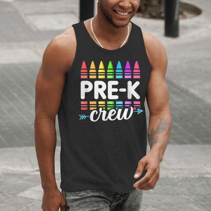 Pre-K Crew Teacher Team Squad Hello Back School Graduation Men Tank Top, funny gift
