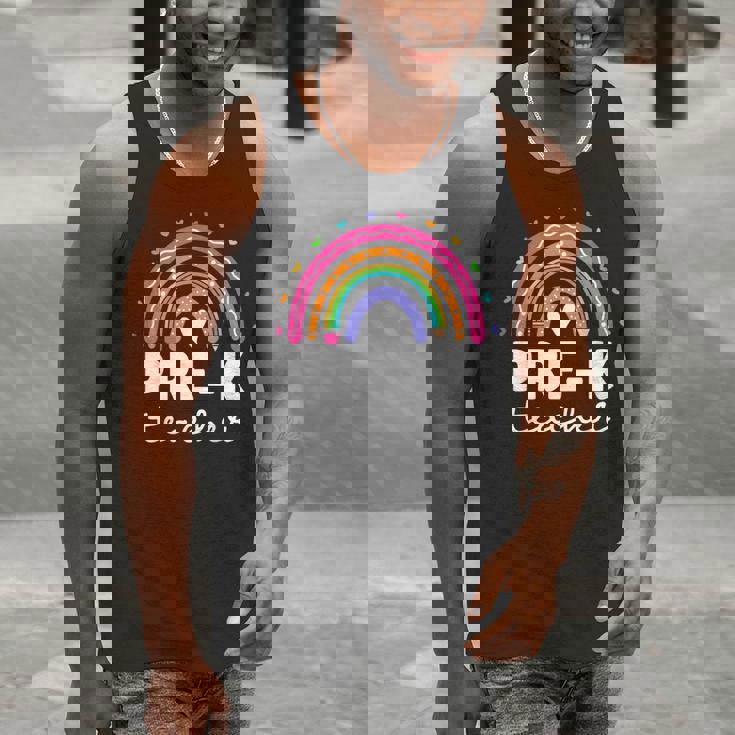 Pre-K Teacher Cute Pre Kindergarten For Teachers Rainbow For Men Women Kids Men Tank Top, funny gift