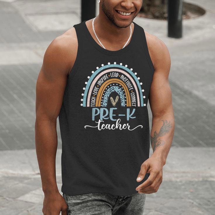 Pre-K Teacher Leopard Boho Rainbow Back To School Men Tank Top, funny gift Pre-K Teacher Leopard Boho Rainbow Back To School Men Tank Top, funny gift