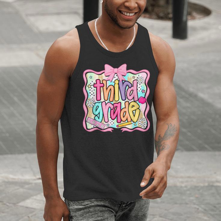 Preppy Third Grade Back To School Teacher Girl Kid Men Tank Top, funny gift
