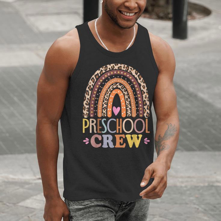Preschool Crew Cute Leopard Rainbow Back To School Teachers Men Tank Top, funny gift