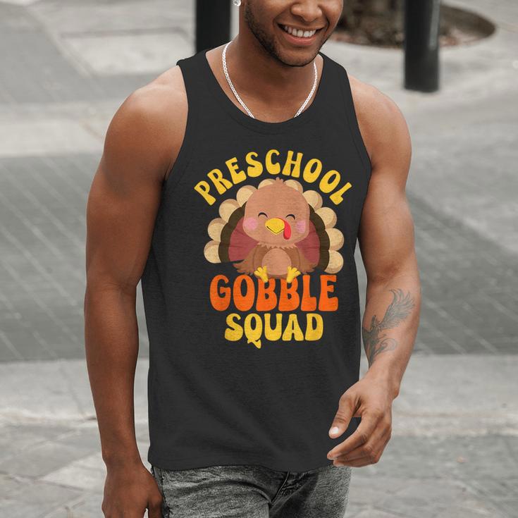Preschool Gobble Squad Cute Turkey Thanksgiving Teacher Men Tank Top, funny gift Preschool Gobble Squad Cute Turkey Thanksgiving Teacher Men Tank Top, funny gift