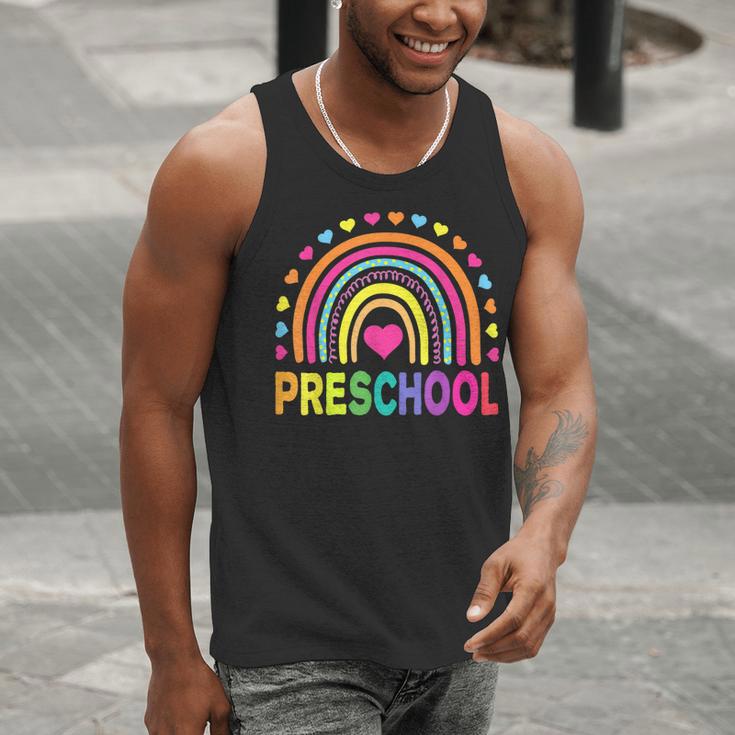 Preschool Rainbow Girls Boys Kids Teacher Back To School Men Tank Top, funny gift