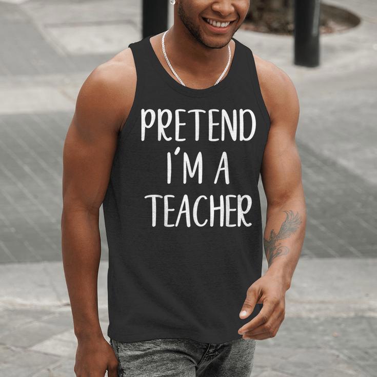 Pretend I'm A Teacher Costume Halloween Easy Adult Kid Men Tank Top, funny gift