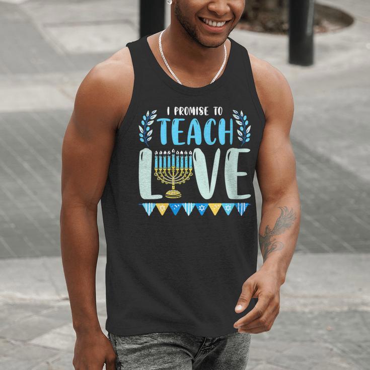 I Promise To Teach Love Hanukkah Chanukah Jewish Teacher Men Tank Top, funny gift