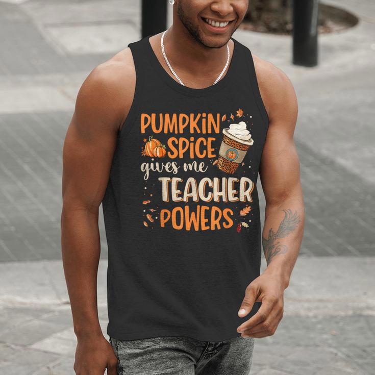 Pumpkin Spice Gives Me Teacher Powers Fall Thanksgiving Men Women Men Tank Top, funny gift Pumpkin Spice Gives Me Teacher Powers Fall Thanksgiving Men Women Men Tank Top, funny gift