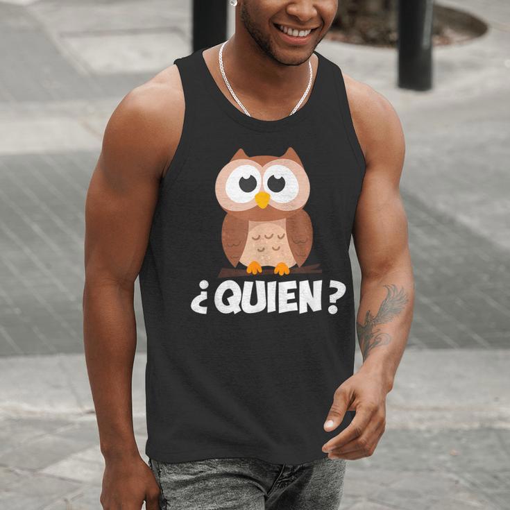 Quien Who Owl Spanish Teacher Men Tank Top, funny gift Quien Who Owl Spanish Teacher Men Tank Top, funny gift
