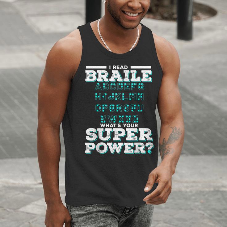 I Read Braille Tell Me Your Superpower Braille Teacher For Men Women Men Tank Top, funny gift