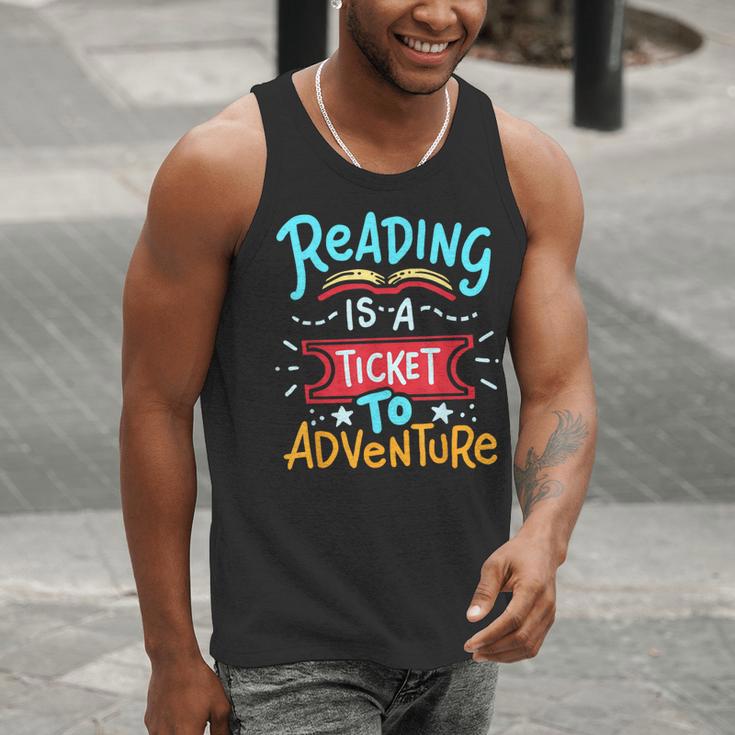 Reading Adventure Library Student Teacher Book Men Tank Top, funny gift