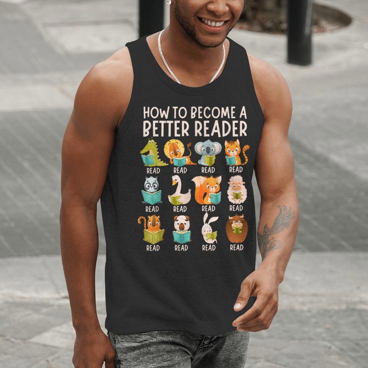 Reading Teacher How To Become a Better Reader Book Lover Fun Men Tank Top, funny gift Reading Teacher How To Become a Better Reader Book Lover Fun Men Tank Top, funny gift