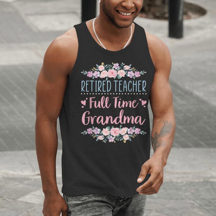 Retired Teacher Full Time Grandma Teaching Retirement Men Tank Top, funny gift