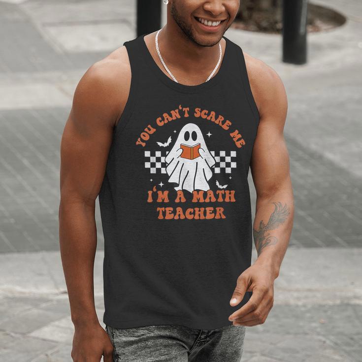 Retro You Can't Scare Me I'm A Math Teacher Cute Ghost Women Men Tank Top, funny gift Retro You Can't Scare Me I'm A Math Teacher Cute Ghost Women Men Tank Top, funny gift