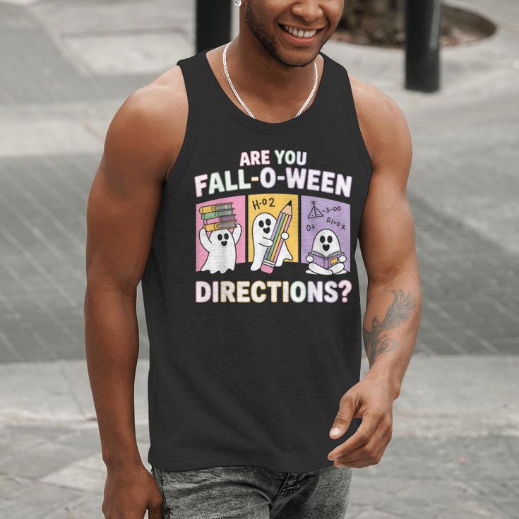 Retro Are You Fall O Ween Directions Teacher Halloween Ghost Men Tank Top, funny gift