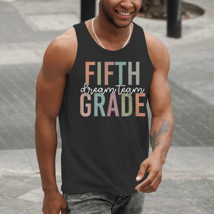 Retro Fifth Grade Dream Team Groovy Teacher Back To School Men Women Girls Kids Men Tank Top, Groovy Teacher Tank Tops, funny gift