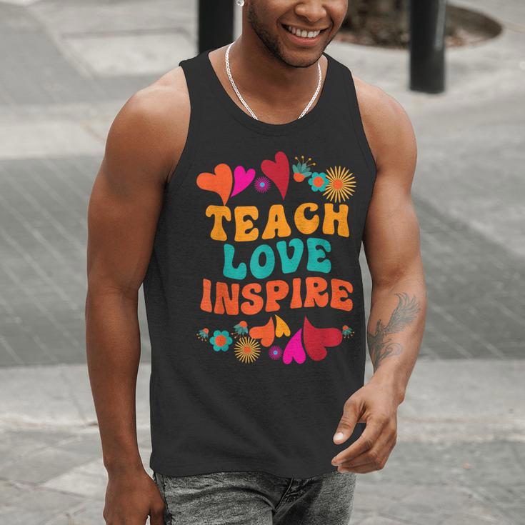 Retro Teach Love Inspire Back To School Teachers Men Tank Top, funny gift Retro Teach Love Inspire Back To School Teachers Men Tank Top, funny gift