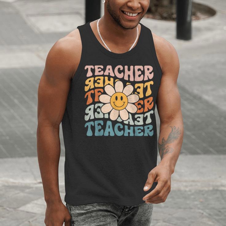 Retro Teacher Daisy Colorful Elementary School Teacher Men Tank Top, funny gift Retro Teacher Daisy Colorful Elementary School Teacher Men Tank Top, funny gift