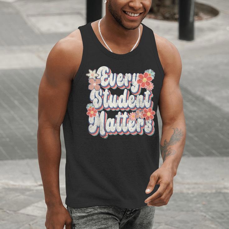 Retro Vintage Every Student Matters Teacher Paraprofessional Men Tank Top, funny gift
