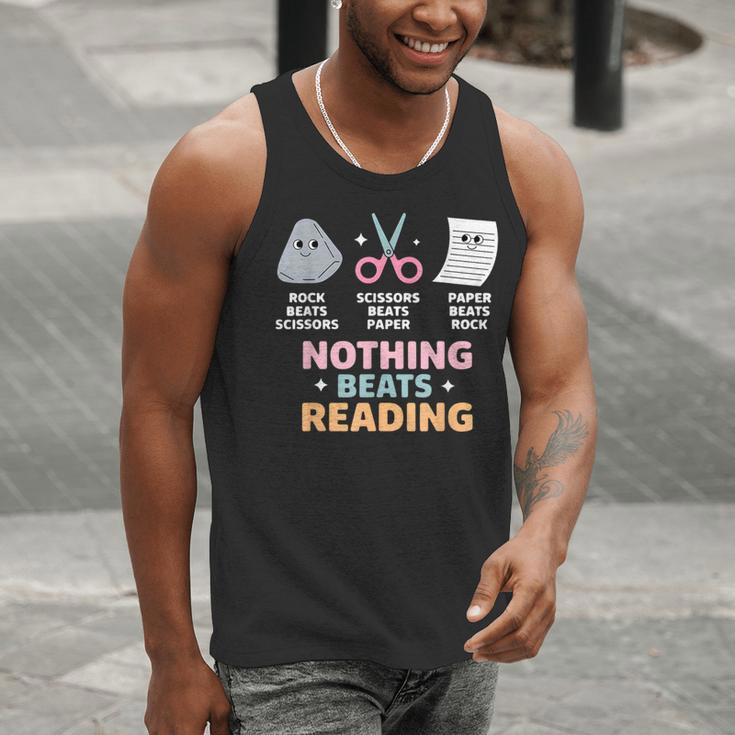 Rock Paper Scissors Teacher Librarian Nothing Beats Reading Men Tank Top, funny gift Rock Paper Scissors Teacher Librarian Nothing Beats Reading Men Tank Top, funny gift