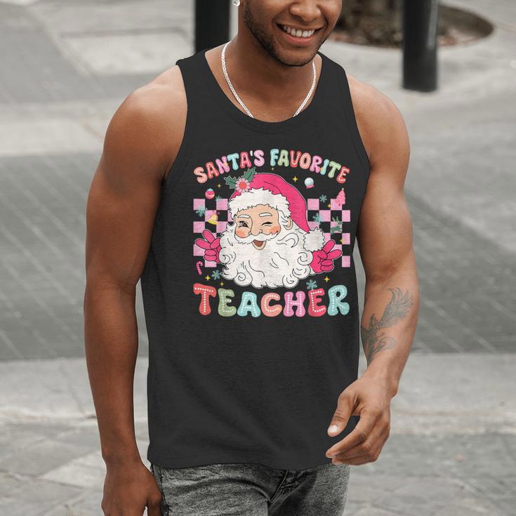 Santa Favorite Teacher Shirt Teacher Christmas Men Tank Top, funny gift