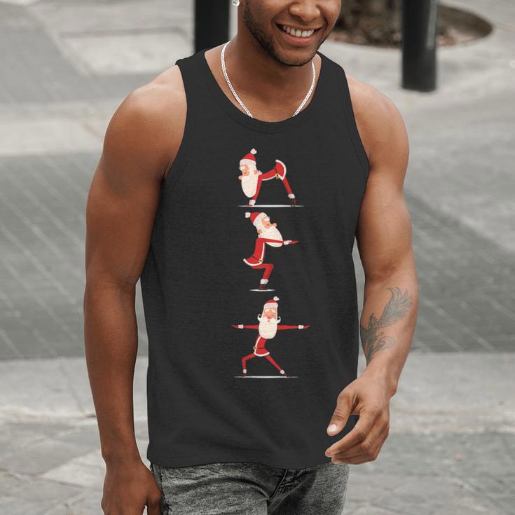 Santa Yoga Poses For Yogi Teacher Christmas Yoga Poses Men Tank Top, funny gift Santa Yoga Poses For Yogi Teacher Christmas Yoga Poses Men Tank Top, funny gift