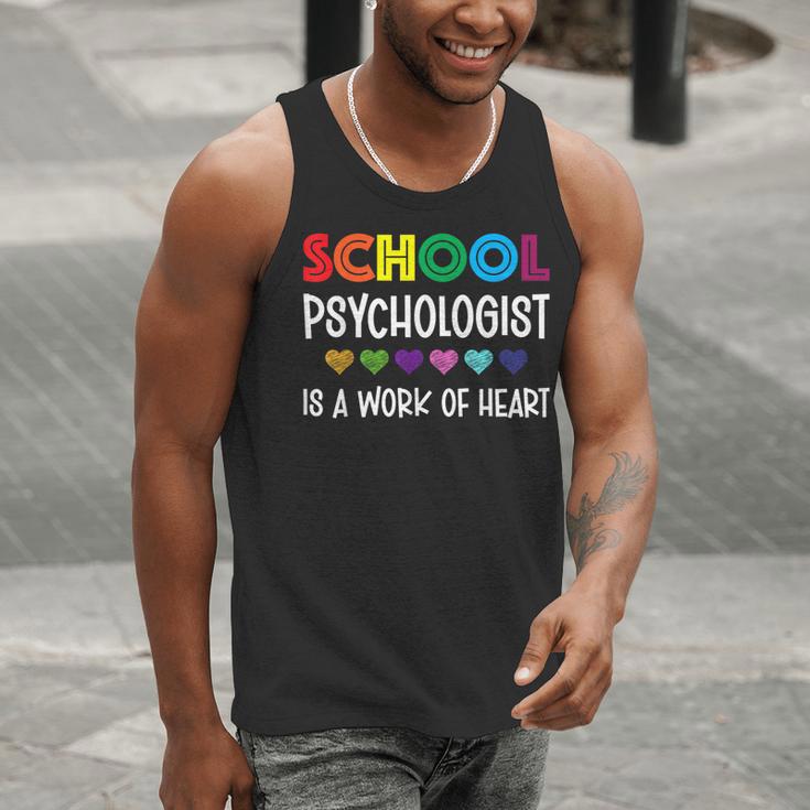 School Psychologist Is a Work Of Heart Teacher LSSP Doctor Men Tank Top, funny gift School Psychologist Is a Work Of Heart Teacher LSSP Doctor Men Tank Top, funny gift