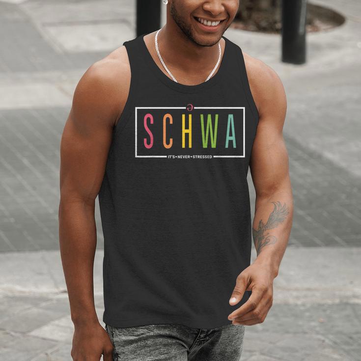 Schwa Teacher Reading Literacy For English Grammar Teachers Men Tank Top, English Teacher Tank Tops, funny gift Schwa Teacher Reading Literacy For English Grammar Teachers Men Tank Top, English Teacher Tank Tops, funny gift