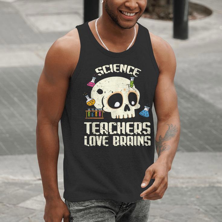 Science Teachers Love Brains Teachers Halloween Men Tank Top, Science Teacher Tank Tops, funny gift