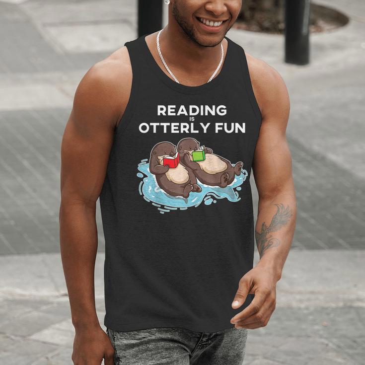 Sea Otter Book Reading Shirt For Bookworm Teachers Men Tank Top, funny gift