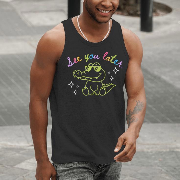 See You Later Teacher Summer Alligator Last Day Of School Men Tank Top, funny gift