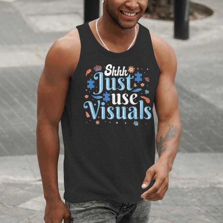 Shhh Just Use Visuals SPED Special Education Teacher Men Women Men Tank Top, funny gift Shhh Just Use Visuals SPED Special Education Teacher Men Women Men Tank Top, funny gift