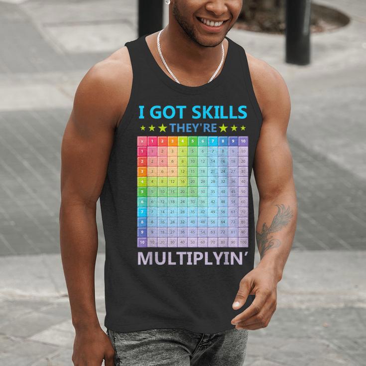 I Got Skills They'Re Multiplying Math Teacher Students Men Tank Top, funny gift