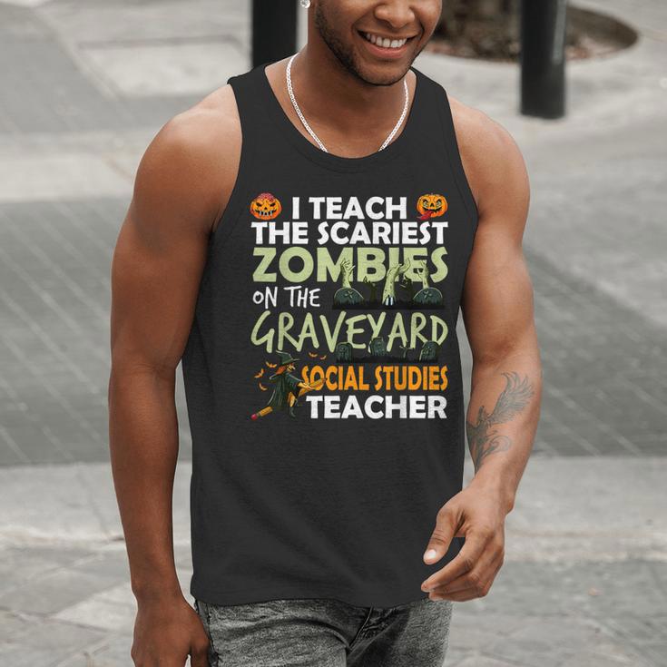 Social Studies Teacher Teach Scariest Zombies On Graveyard For Men Women Men Tank Top, funny gift Social Studies Teacher Teach Scariest Zombies On Graveyard For Men Women Men Tank Top, funny gift
